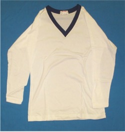 セーラーズアンダーシャツ七分袖・スクールユニ　白×紺